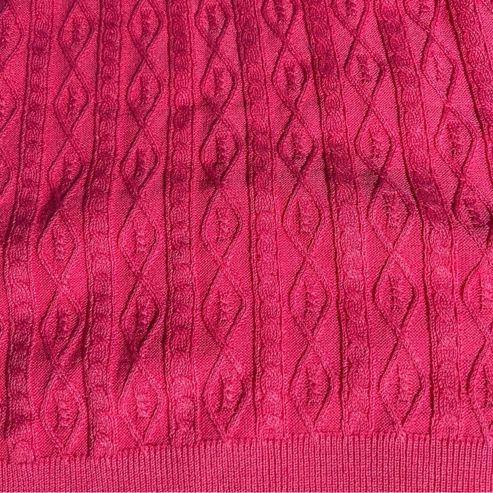 Pink Cropped Sweater Vest - Picture 4 of 4